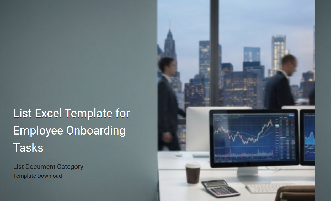 Comprehensive Excel Template for Streamlining Employee Onboarding Task Management
