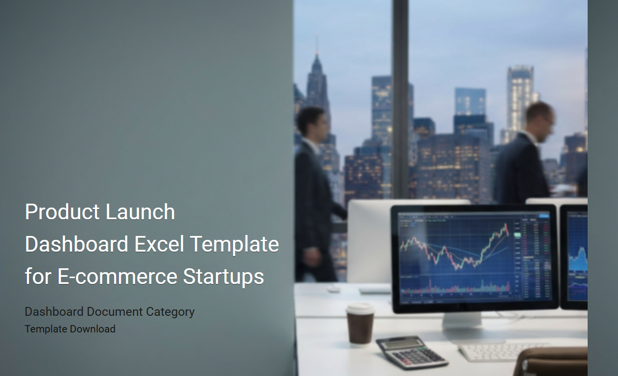 Comprehensive Product Launch Dashboard Excel Template for E-commerce Startup Performance Tracking