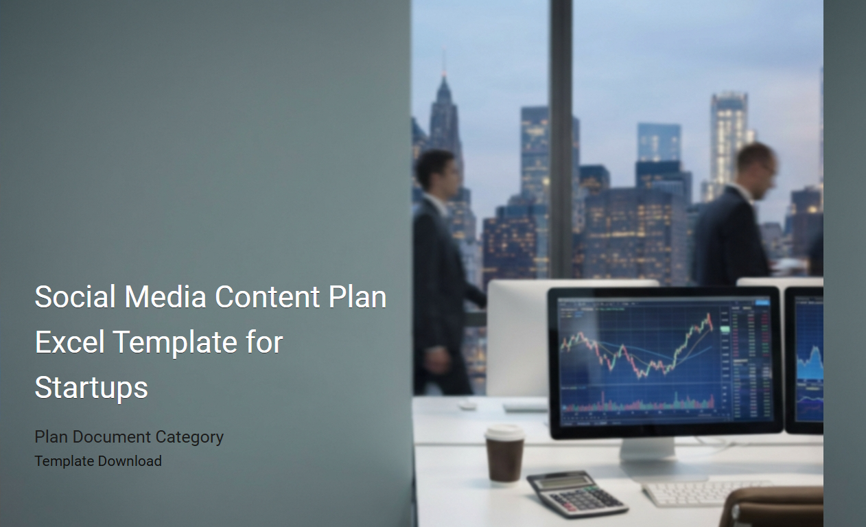 Comprehensive Social Media Content Plan Excel Template for Startups