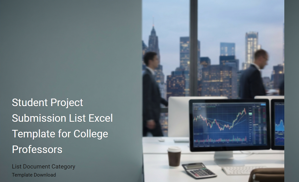 Student Project Submission Tracking Excel Template for College Instructors