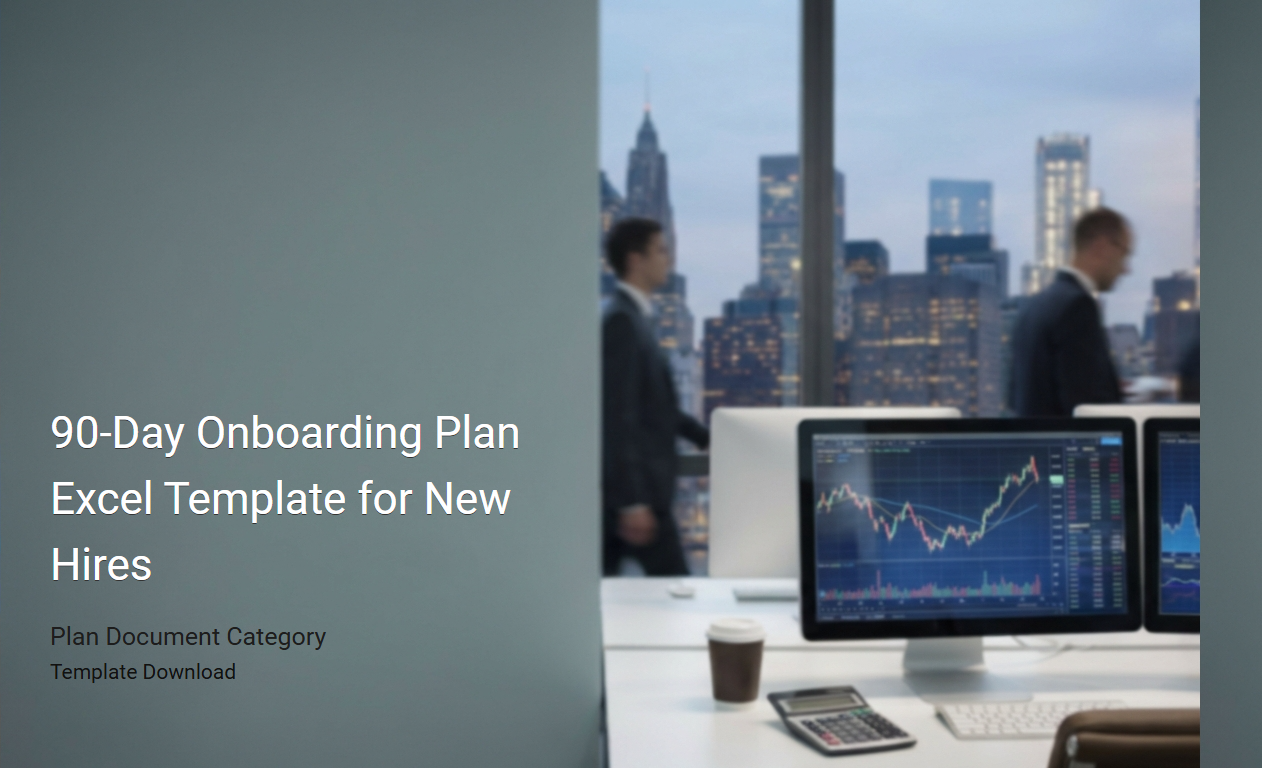 90-Day Onboarding Plan Excel Template for Streamlined New Hire Integration
