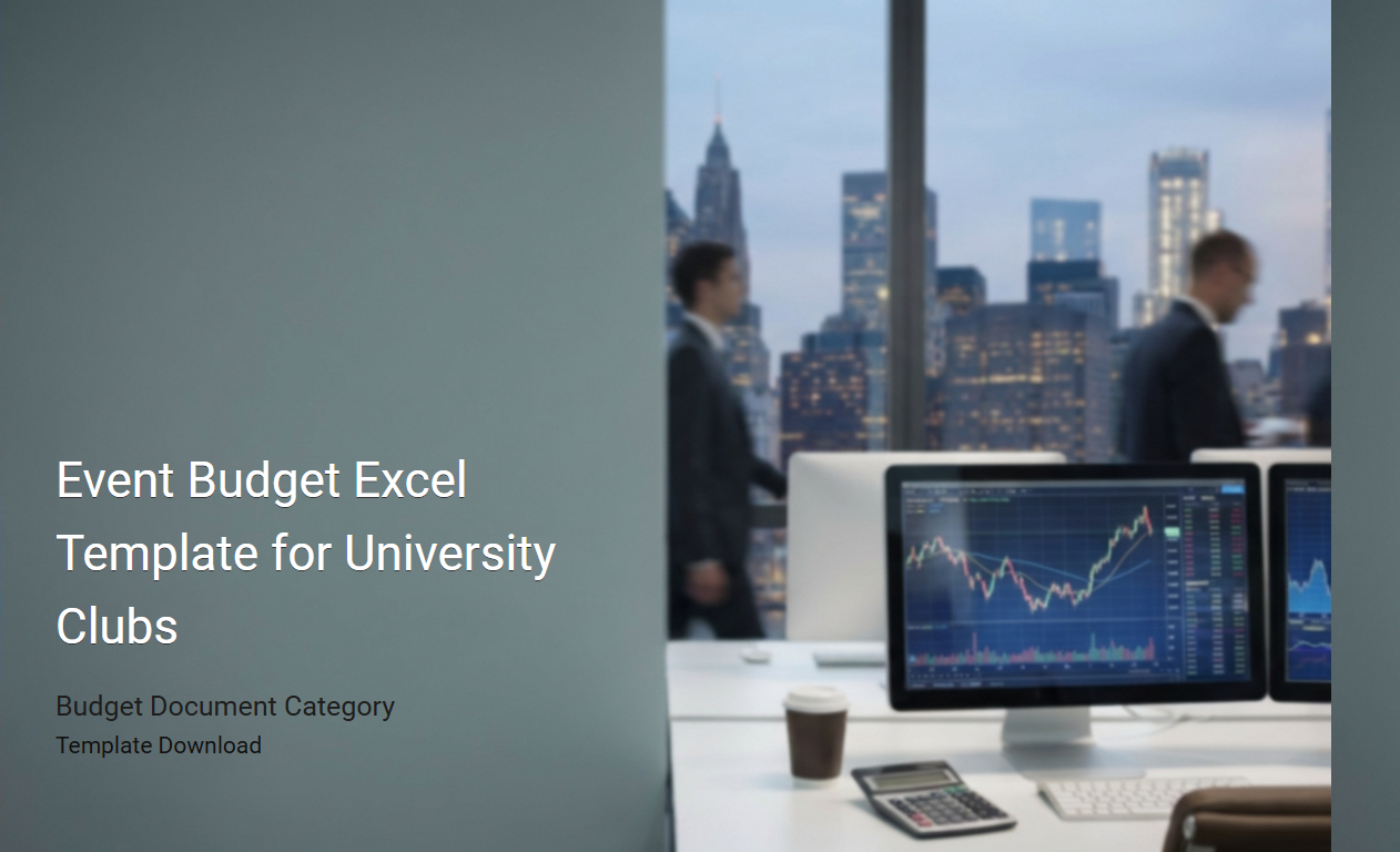 Comprehensive Event Budget Excel Template for University Club Financial Planning
