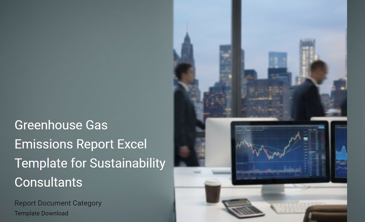 Greenhouse Gas Emissions Reporting Excel Template for Sustainability Consultants