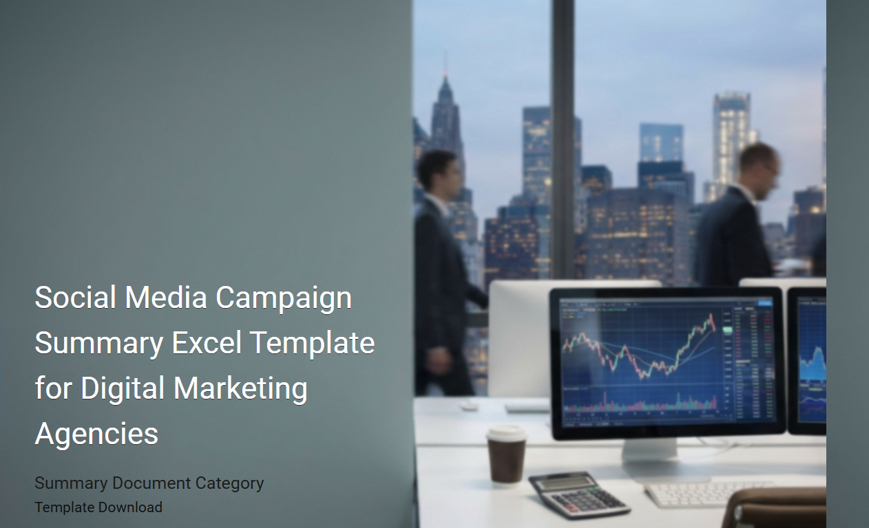 Comprehensive Social Media Campaign Performance Summary Excel Template for Digital Marketing Agencies