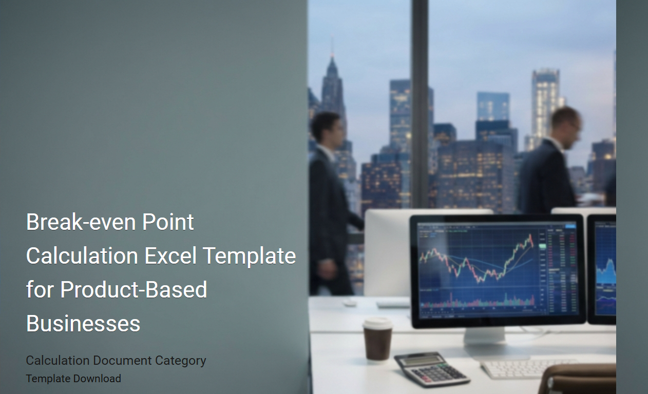 Break-Even Point Calculation Excel Template for Streamlined Financial Analysis in Product-Based Businesses
