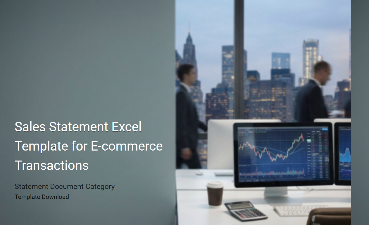 Sales Statement Excel Template for Streamlined E-Commerce Transaction Tracking